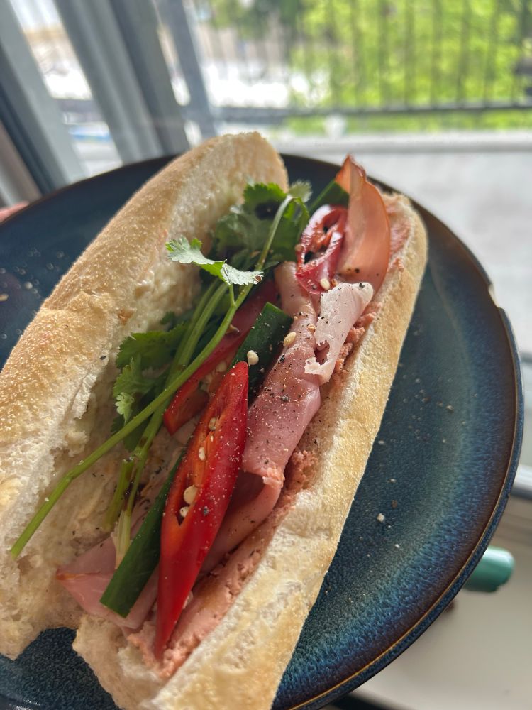 A vaguely decent looking banh mi