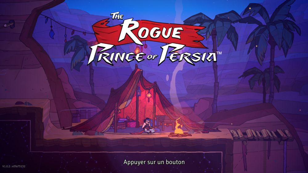 Screen title of The Rogue Prince of Persia and its incredible soundtrack