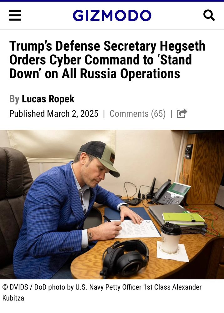 Traitor in baseball cap signing order to protect Russia