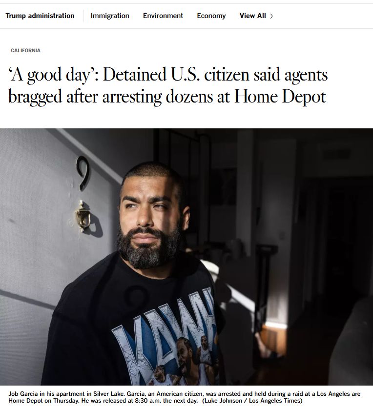 ‘A good day’: Detained U.S. citizen said agents bragged after arresting dozens at Home Depot
