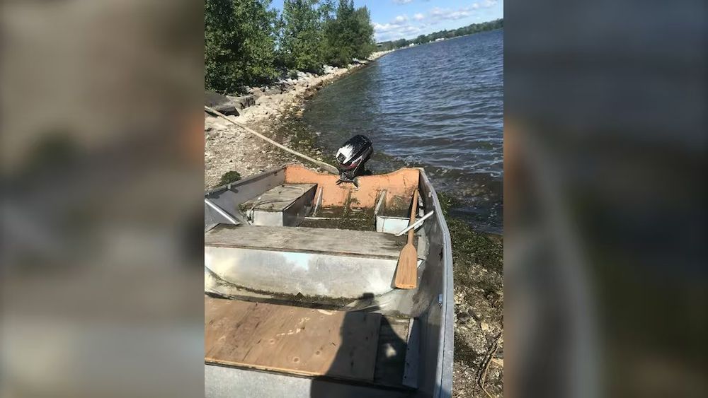 Small fishing boat, damaged by US forces