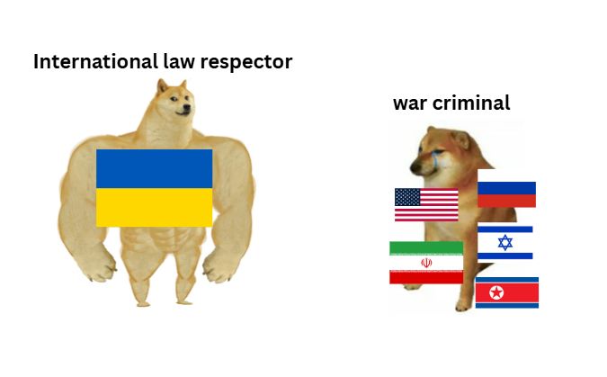 Ukraine, only country at war following international law