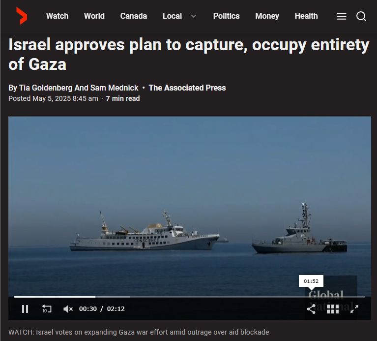 https://globalnews.ca/news/11164371/israel-gaza-takeover-capture-plan-cabinet/