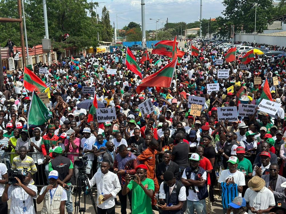 Demonstrations in the city of Luanda, Angola