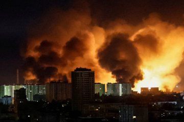 Kyiv on fire after Russian terrorist attack
