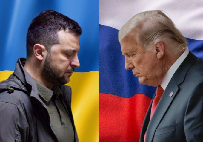 Zelenskyy on the left, Epstein partner and child rapist to the right