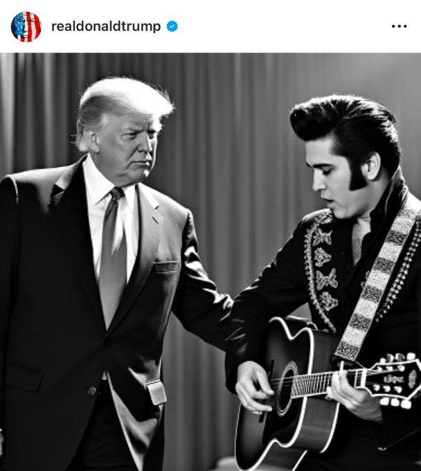Trump fantasizing about Elvis 