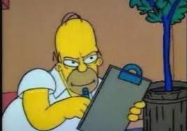 American cartoon man taking notes