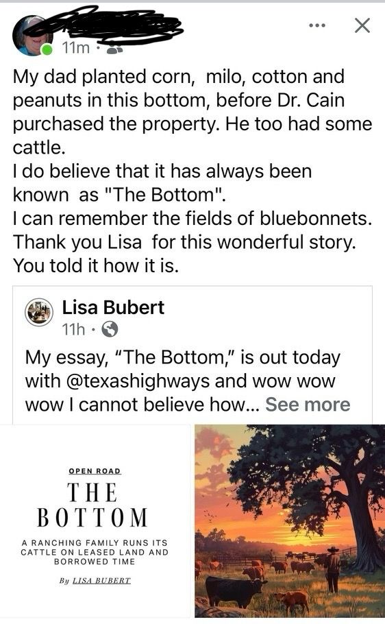 Screenshots from Facebook 