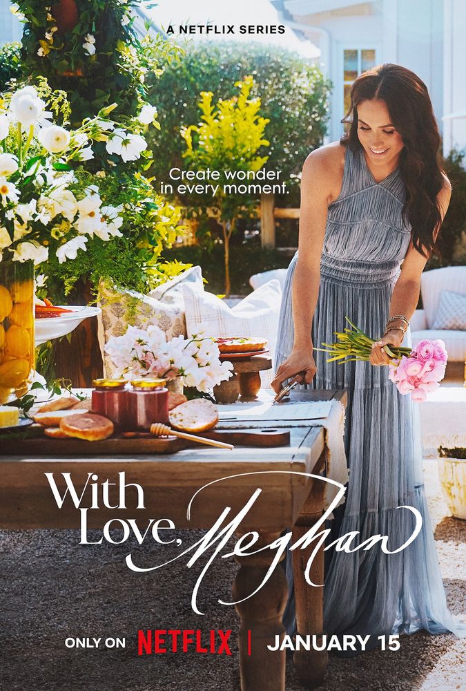 Promotional Poster for  "With Love, Meghan" new Netflix show featuring Meghan Markle
