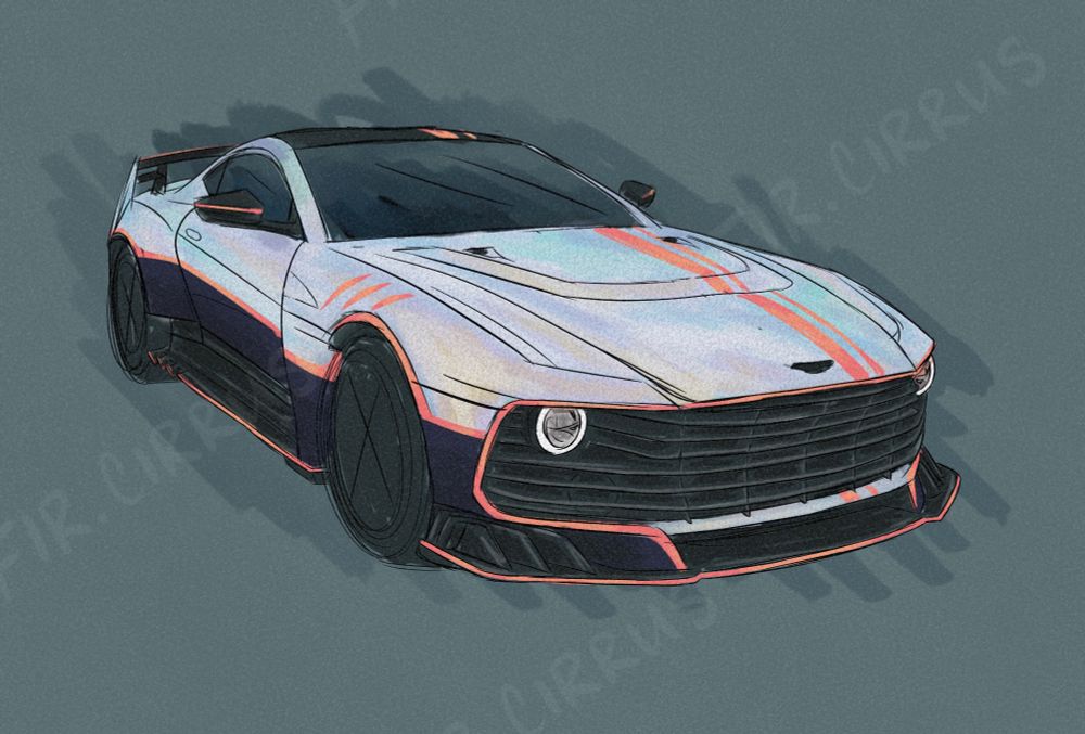 Aston Martin Valiant with custom livery design. 