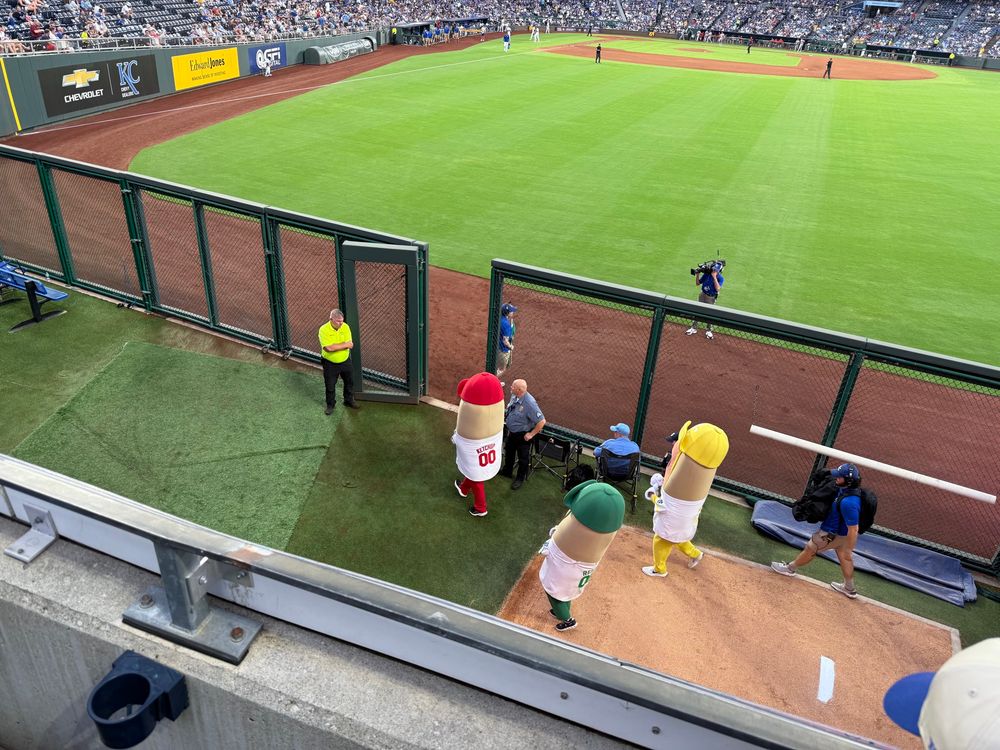 The hot dog derby assembling still with no barbecue sauce option 