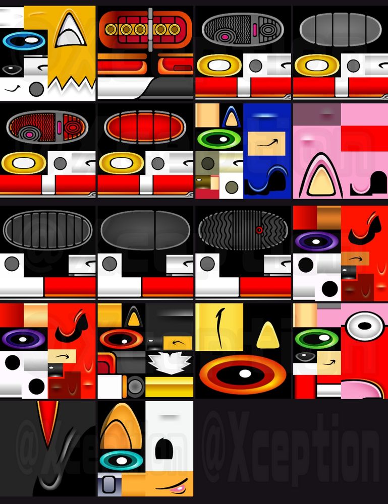 Sonic Adventure 2 textures in the style of Yuji Uekawa's art, improved(?) since my previous attempts