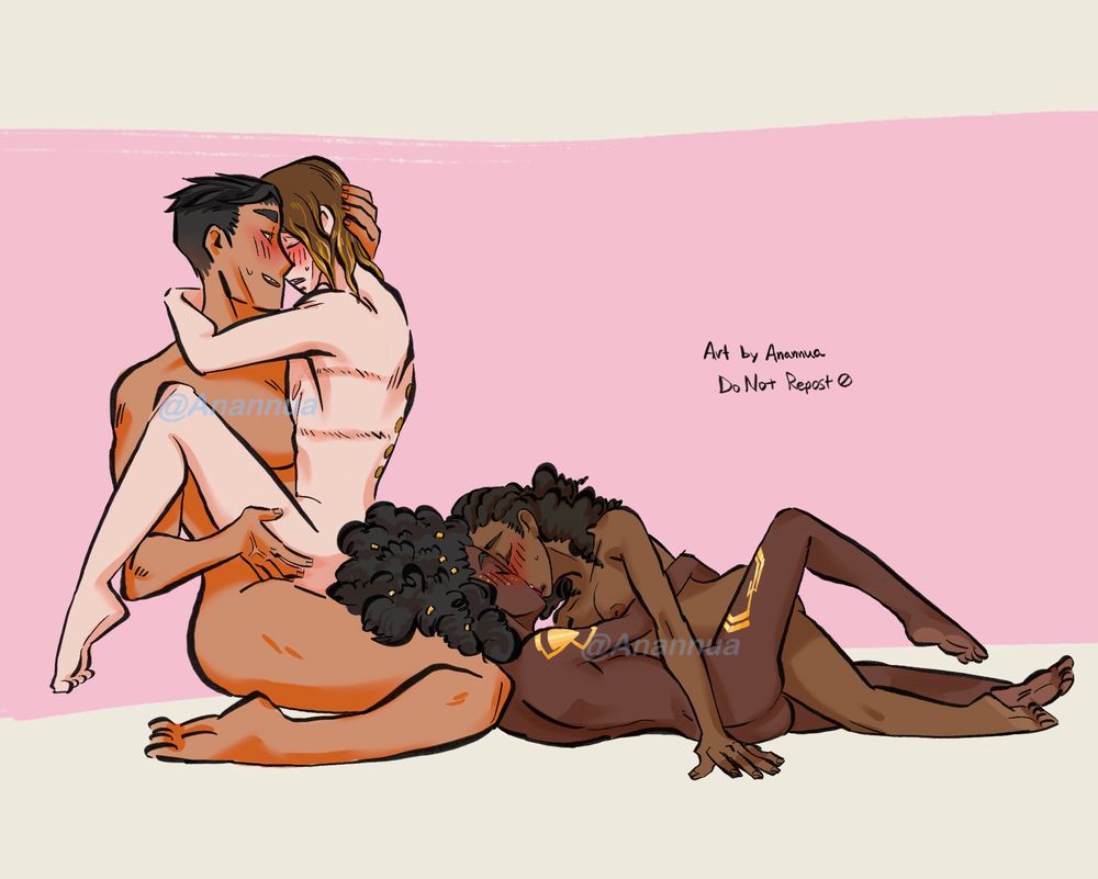 Jayce and Viktor fucking and Mel and Sky fucking 