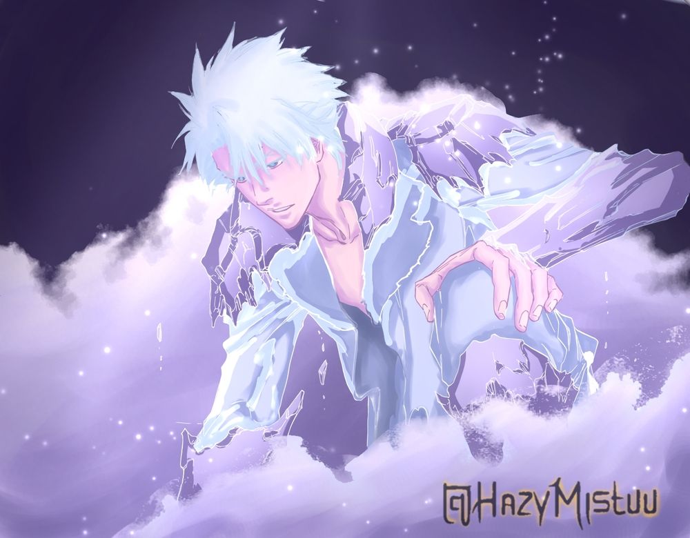 Panel de Bleach do personagem Hitsugaya colorido por fã.