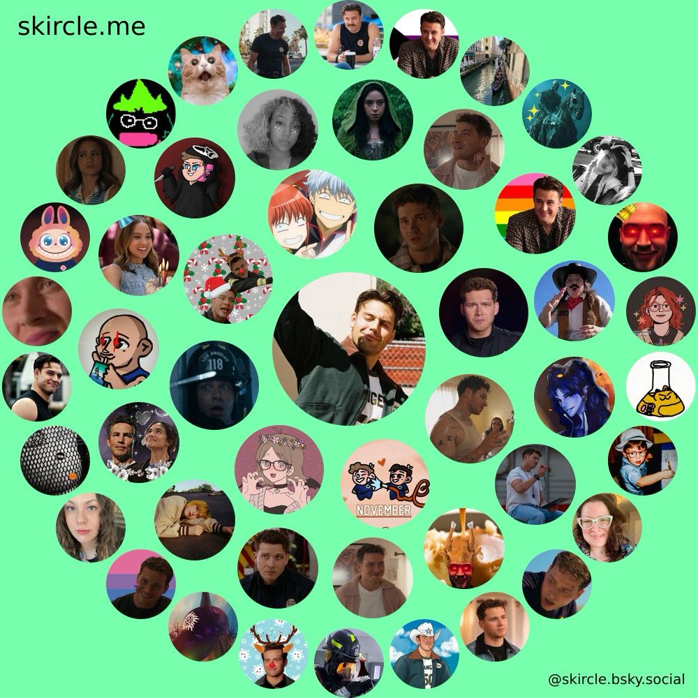 a bunch of pfp in circles 