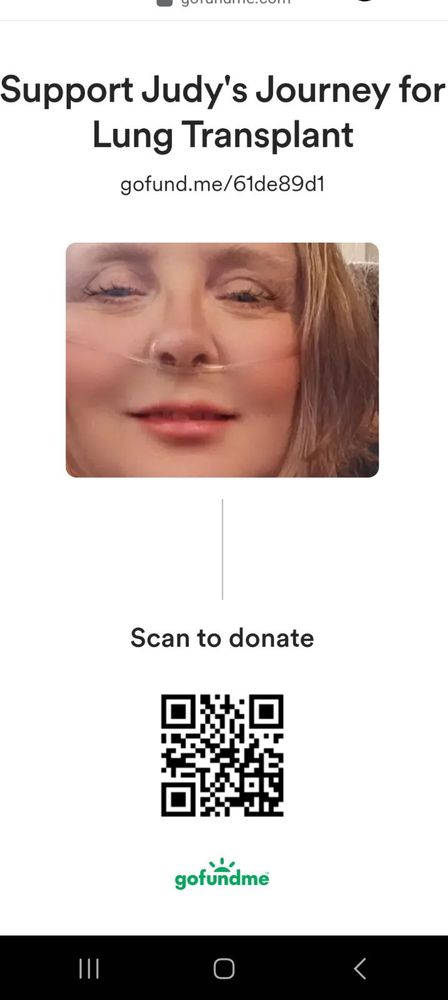Qr code to donate to my aunt who is waiting for a lung transplant and needs financial assistance 