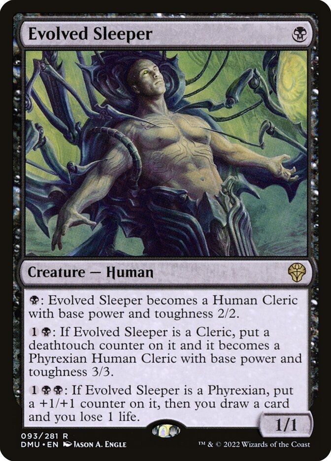 A magic card titled "Evolved Sleeper"