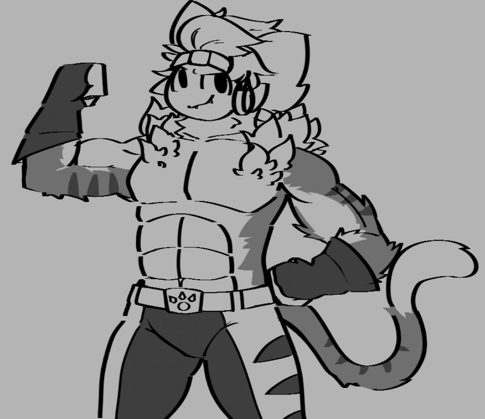 My protogen OC (Melon) as Meowtooth