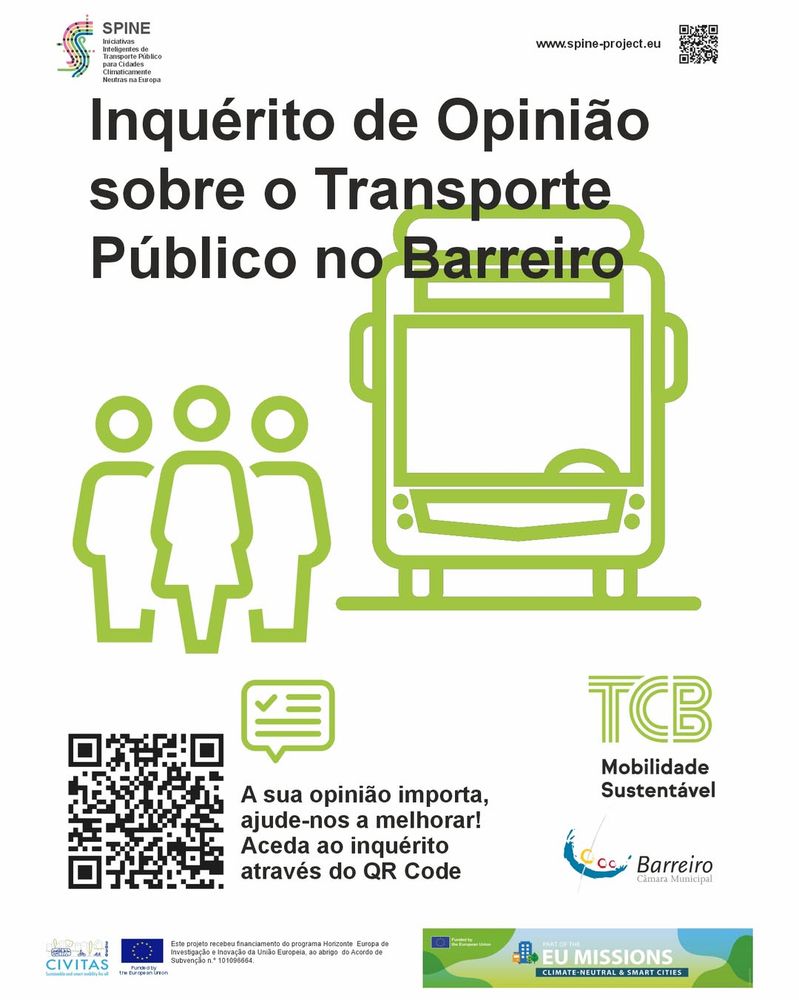 Inquérito de Opinião sobre o Transporte Público no Barreiro

A sua opinião importa, ajude-nos a melhorar! Aceda ao inquérito através do QR Code