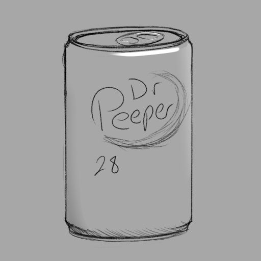 A can of dr pepper (no color)