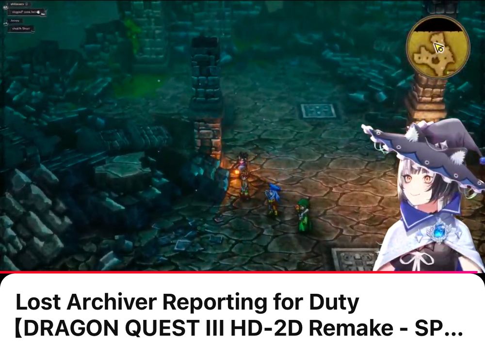 Shiori from Hololive EN is playing Dragon Quest 3 HD-2D remake