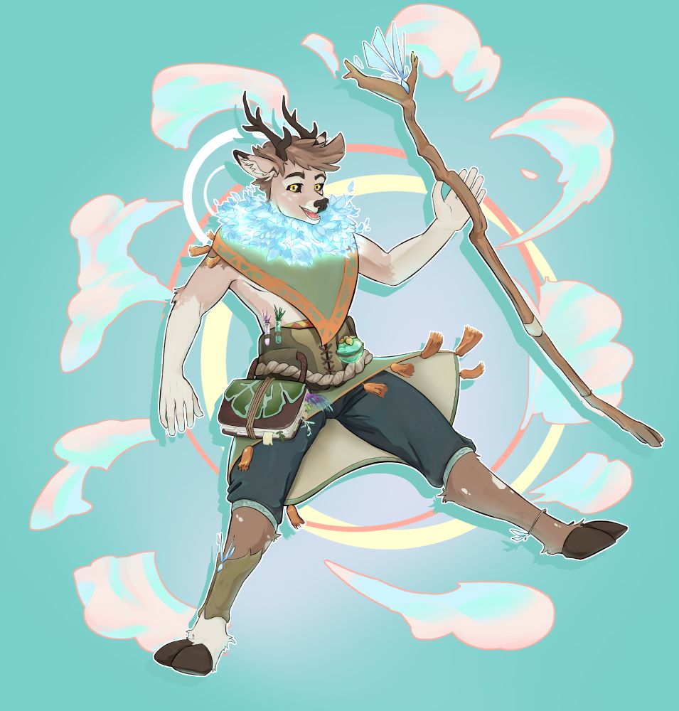 deer furry druid
