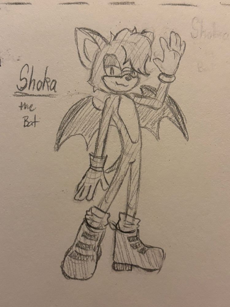 Shoka the Bat
This was my first doodle of him and I pride myself as I don’t usually draw bats but he’s kinda a baddieeee.