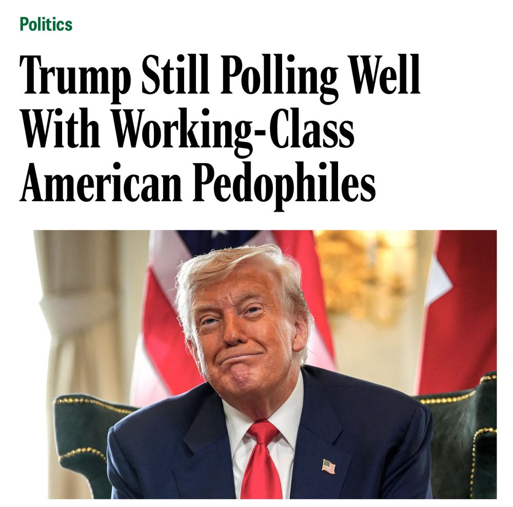 Trump Still Polling Well With Working-Class American Pedophiles