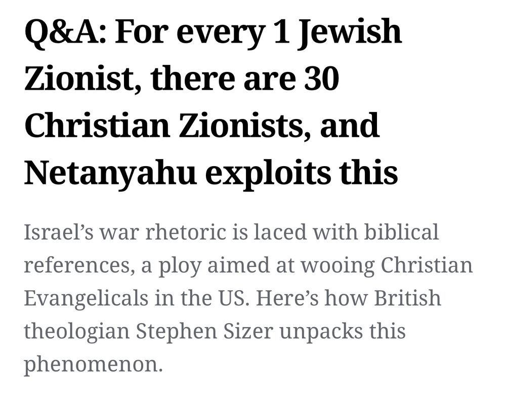 For every 1 Jewish Zionist, there are 30 Christian Zionists, and Netanyahu exploits this
Israel's war rhetoric is laced with biblical references, a ploy aimed at wooing Christian Evangelicals in the US. Here's how British theologian Stephen Sizer unpacks this phenomenon.