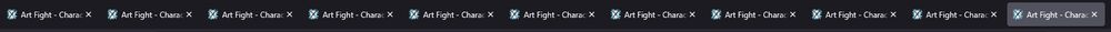 11 different artfight character tabs open at once