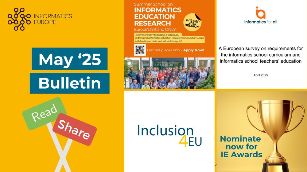 Read the latest bulletin from Informatics Europe now: https://www.informatics-europe.org/ie-bulletin/listid-2/mailid-115-ie-bulletin-may-2025.html