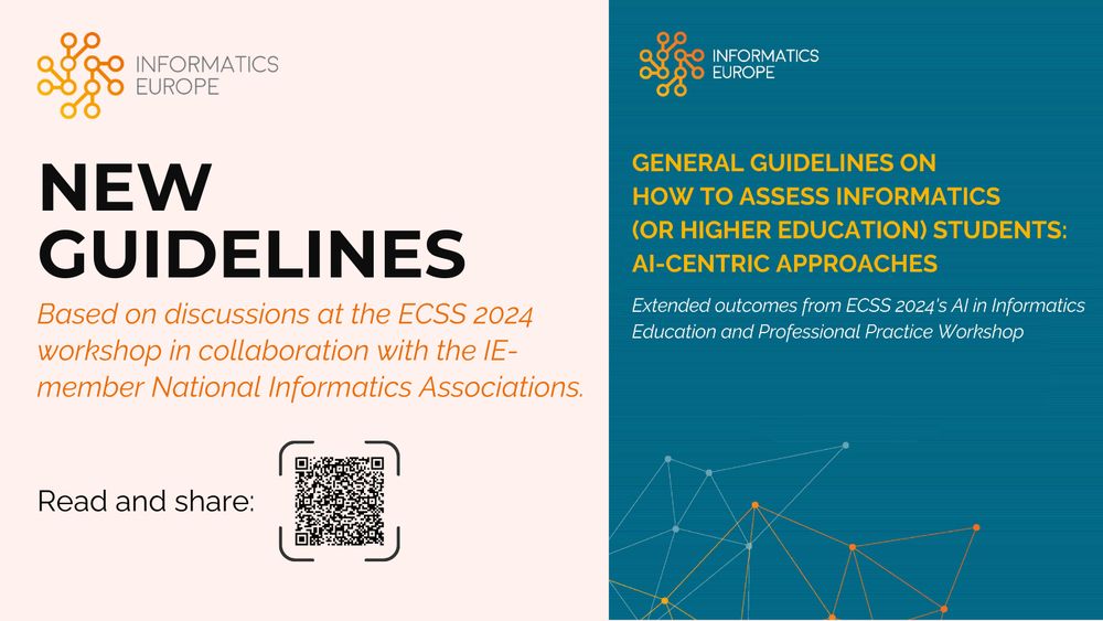 New IE publication released - "General guidelines on how to assess Informatics (or Higher Education) students: AI-centric approaches