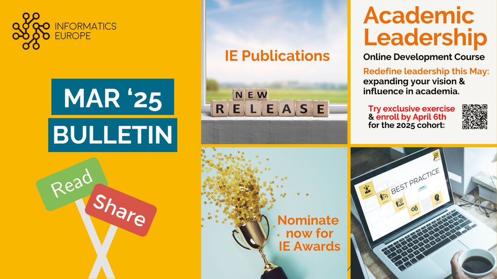 Latest Issue of Informatics Europe Bulletin out now: https://tinyurl.com/52pxjc5s