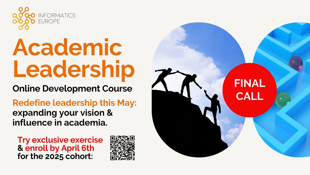 Exclusive academic leadership development exercise now available on our course webpage! Try it out and enroll in our next cohort: https://www.informatics-europe.org/events/academic-leadership-online-course.html