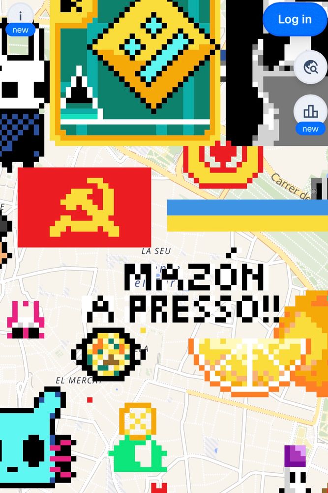 Mapa de València amb el text “Mazón a pressó!!” dibuixat