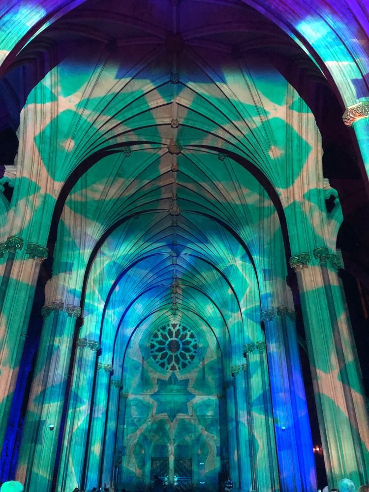 Luxmuralis light and sound show at Bristol Cathedral 