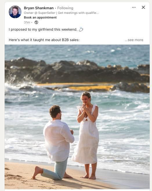 I Proposed to My Girlfriend This Weekend, Here's What It Taught Me About B2B Sale