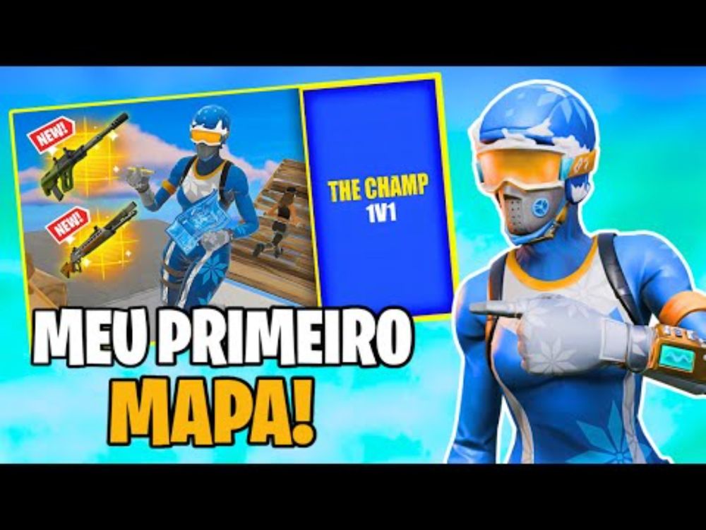 MEU PRIMEIRO MAPA NO FORTNITE! (THE CHAMP 1V1🏆) - HYCKII