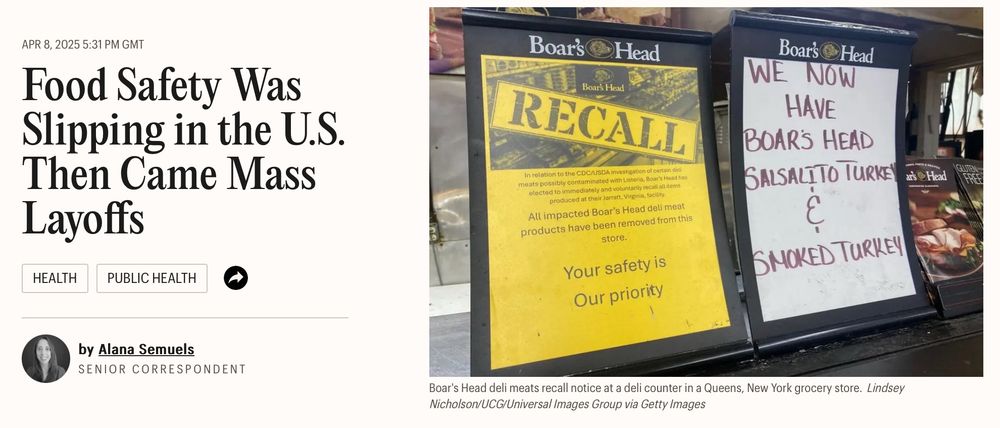 US food safety warnings as inspection and compliance suffers after huge jobs culls