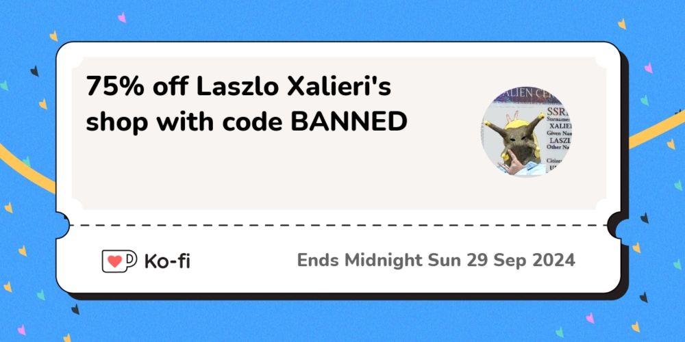 75% discount off Laszlo Xalieri's Shop