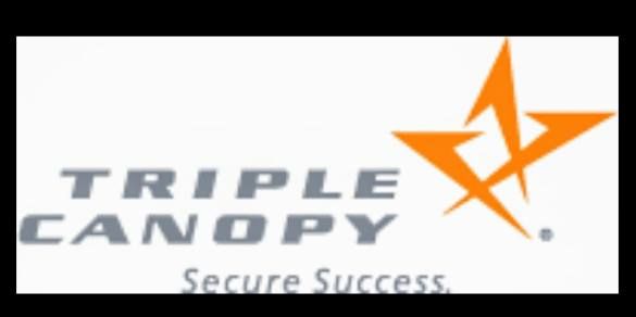 Triple Canopy's stylized star insignia and the slogan "secure success", courtesy of Wikipedia