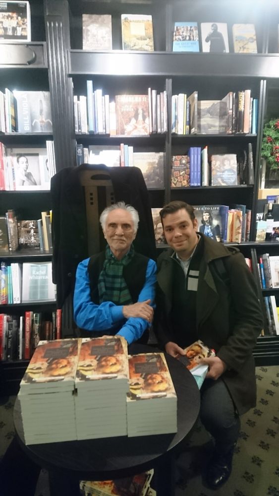 Me and the late, great, Terrance Stamp at Hatchard's Piccadilly in November 2017.