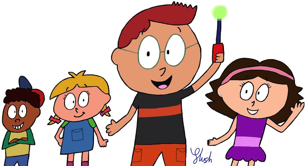 From left to right: Quincy, Annie, Leo (with baton in hand), and June.