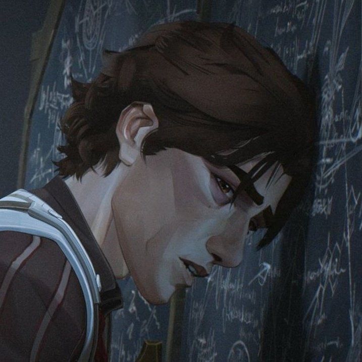 Viktor from Arcane. He's leaning against a chalkboard