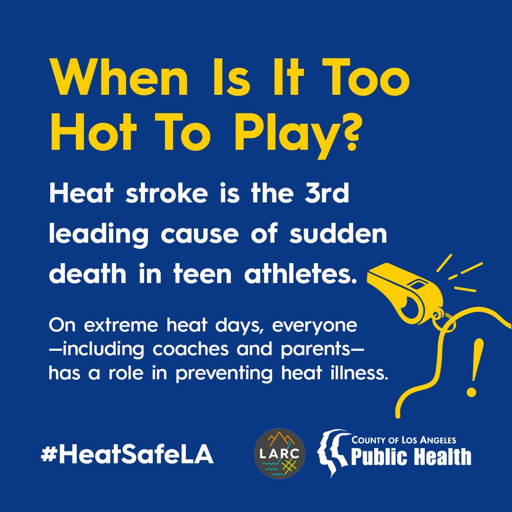 When Is It Too Hot to Play?
Heat stroke is the 3rd leading cause of sudden death in teen athletes.

On extreme heat days, everyone—including coaches and parents—has a role in preventing heat illness.