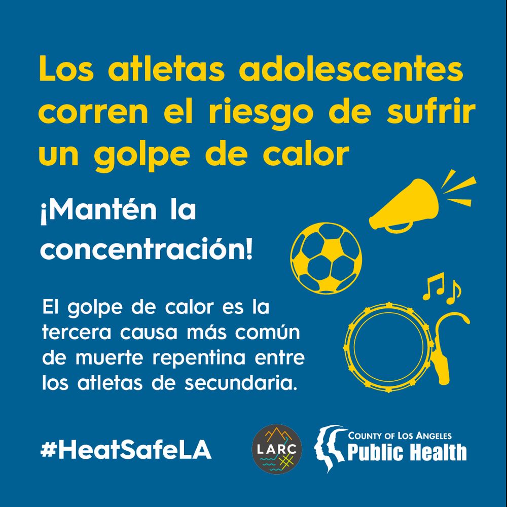 Los atletas adolescentes corren el riesgo de sufrir un golpe de calor
¡Mantén la concentración!
 
El golpe de calor es la tercera causa más común de muerte repentina entre los atletas de secundaria.
