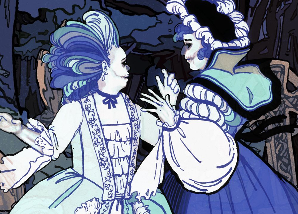 A zoomed in detail view of the ghosts.