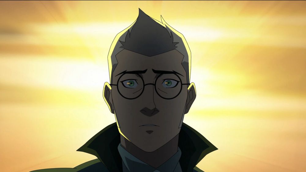 Percy looking at Vex after telling her he loves her. His back is facing the sun