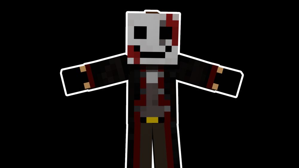 The image is a png of the poster's (@TheWolfepup06's) updated Minecraft skin. It is titled "Perfected Perfection" as a nod to the fact that the skin is in it's "perfect form"